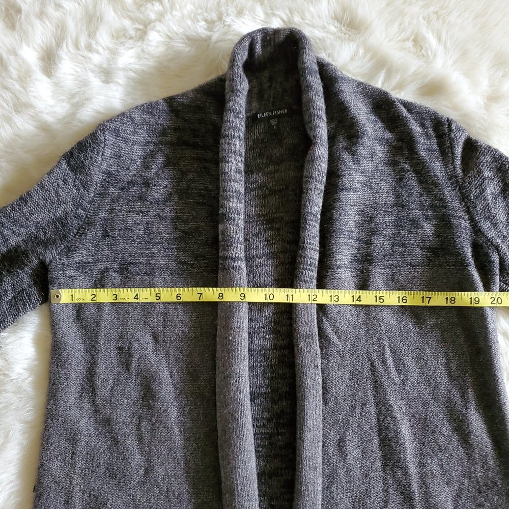 Eileen Fisher Yak Wool Blend Colorblock Long Cardigan Size Small LIKE NEW - Picture 13 of 15